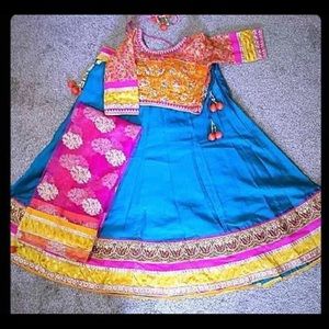Lehenga Choli Indian wedding skirt/crop top blouse